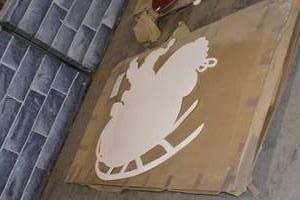 Sleigh Silhouette Product  48 x 96 Fome-Cor Background