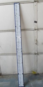lot 4 image: LARGE Vintage Porcelain Volume Measuring Sign on Board