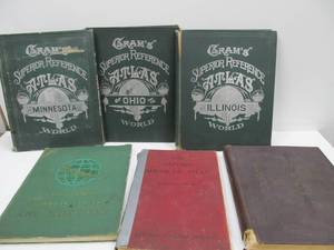 lot 34 image: Group of Large Antique Atlas Books