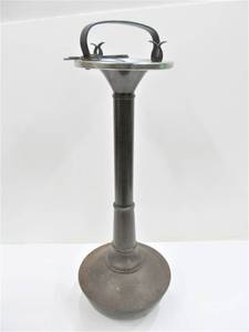 lot 44 image: Antique Cast Iron Floor Ashtray Smoking Stand