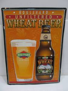 lot 53 image: Larger Embossed Metal Boulevard Beer Sign