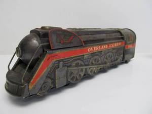 lot 82 image: Large Vintage 16 Modern Toys Japan Tin Litho Toy Train Engine