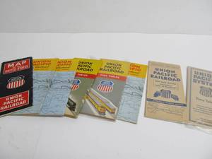 lot 91 image: Group of Old Union Pacific Railroad Maps