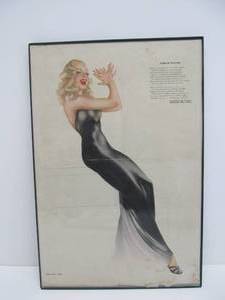 lot 95 image: Orig Vintaeg 1940s era Pinup Girl Print - Torch Singer