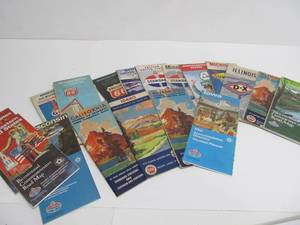 lot 96 image: Nice Group of Old Gas Station Advertising Road Maps