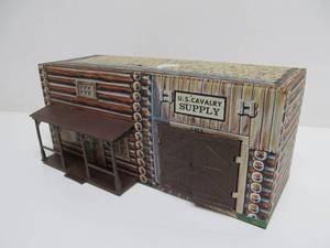 lot 127 image: Vintage Tin Litho MARX Fort Apache Building