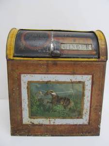 lot 137 image: Fantastic Antique 1880s Minneapolis General Store Tin Spice Cabinet - Jas. McIntosh & Co