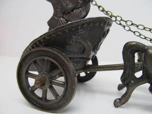 lot 149 image: Vintage Mid Century GreekSpartan Soldier on Chariot