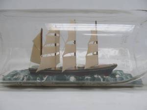 lot 161 image: Vintage Advertising Old Mr. Boston Ship-in-Bottle Display