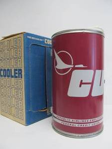 lot 169 image: Awesome Vintage EHCO Republic Airlaines Advertising Can Cooler wBox