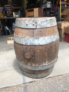 lot 122 image: Old Antique Wooden WhiskeyLiquor Barrel