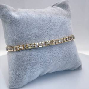 4.50 CARAT Diamond Channel Bar Square Link Estate Tennis Bracelet in 14k Yellow Gold $11,500 Retail VIDEO