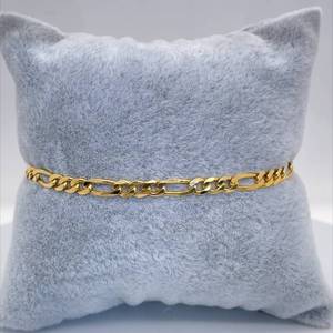 Classic Figaro Link Bracelet in 18k Yellow Gold $1050 Retail VIDEO