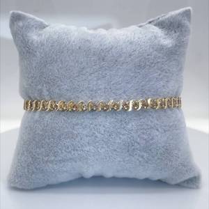 1.50 CARAT Diamond S-Bar Link Estate Tennis Bracelet in Yellow Gold $2500 Retail VIDEO