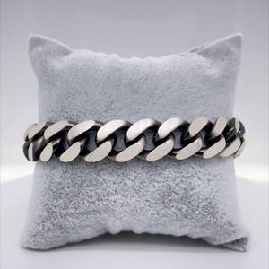 BRAND NEW, BOLD 12 THICK Miami Cuban Curb Link Beveled Edge Bracelet in 925 Gunmetal Sterling Silver $899 Retail VIDEO