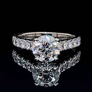 2.55 Carat Diamond Shane Co. Solitaire Pave Criss-Cross Love Hugs Engagement Ring in 14k White Gold $9750 Retail VIDEO