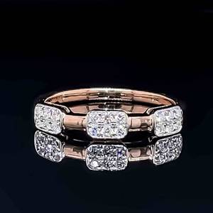 BRAND NEW Diamond Stackable Ring Band 14k Rose &amp White Gold Hot, Hot, Hot item $2199 Retail VIDEO
