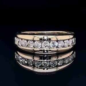 Unisex 1.00 CARAT Diamond Channel Band Wedding Ring in 14k Yellow Gold $2799 Retail VIDEO