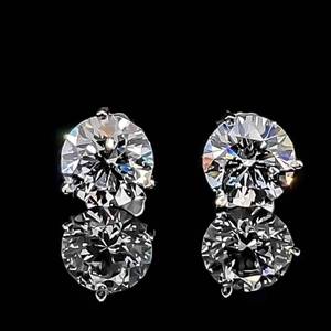 BRAND NEW 4.20 Carat Large Diamond Studs High Quality Earrings, VS-E 14k White Gold  $17,800 Retail VIDEO