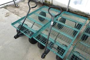 lot 283 image: 2 Flatbed Garden Center Utility Carts