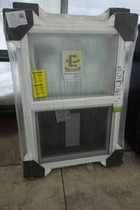 lot 231 image: NEW Pella Encompass Vinyl Frame Single Hung Window - 23.5 x 35.5