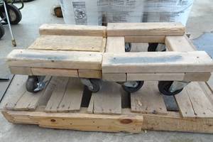 lot 248 image: Heavy Duty Wood Dollies