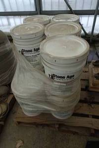 lot 249 image: 11 Buckets of Stone Age Manufacturing Multi-Purpose Ready Mix