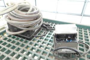 lot 240 image: TDC Low Voltage Transformer with Typhoon TA1800 Diaphram Air Pump