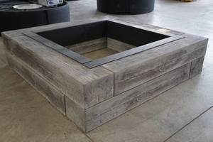 lot 2 image: NEW Concrete Faux Wood Fire Pit