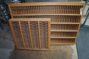 lot 31 image: Wood Wall Hanging Job Card Organizers