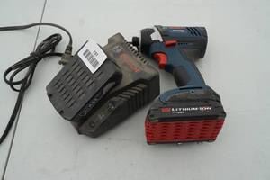 lot 197 image: Bosch 18V Cordless Hex Drive Impactor - 2 Batteries, Charger