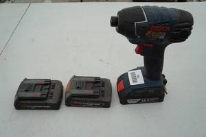 lot 200 image: Bosch 18V Cordless Hex Drive Impactor - 3 Batteries