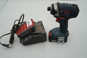 lot 198 image: Bosch 18V Cordless Hex Drive Impactor - 2 Batteries, Charger