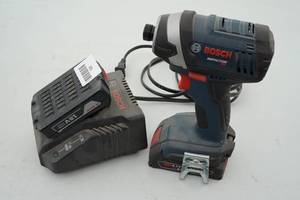 lot 201 image: Bosch 18V Cordless Hex Drive Impactor - 2 Batteries, Charger