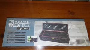Elegant Wine Box 5 pc. Set, NEW.