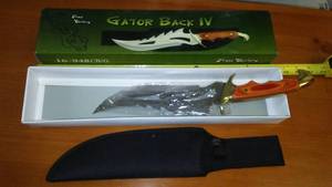 16 inch Knife, Gator back design, New in box.