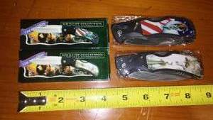 (2) Wildlife Collection folding knives knife.
