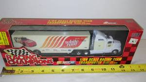 White Rain Semi Tractor Trailer, NASCAR Racing Champions.