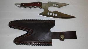Double Blade Knife 12 in.  Long, Wood Handle.