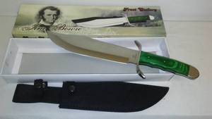 Jim Bowie. Knife By Frost. Green Pakawood Handle., 15 Inches Long