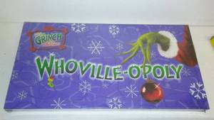 Whoville-Opoly Grinch That Stole Christmas- New.