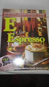 E for Expresso, Mystery Jig Saw Puzzle Game � New.