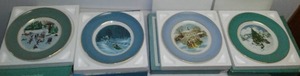 Vintage Avon Christmas Plates (4) 1975-1978.