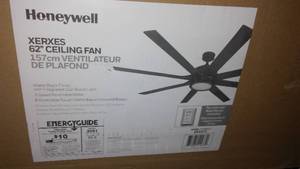 New Honeywell ceiling fan & light 62  blades.