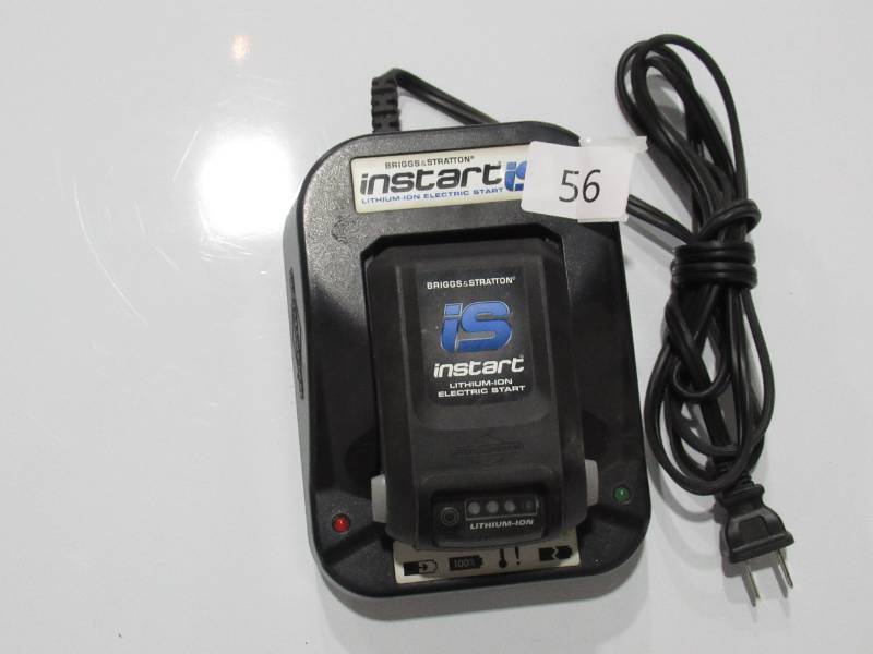 lot 56 image: Briggs & Stratton Instart Lithium-Ion Electric Start Battery Charger & Battery (593561)