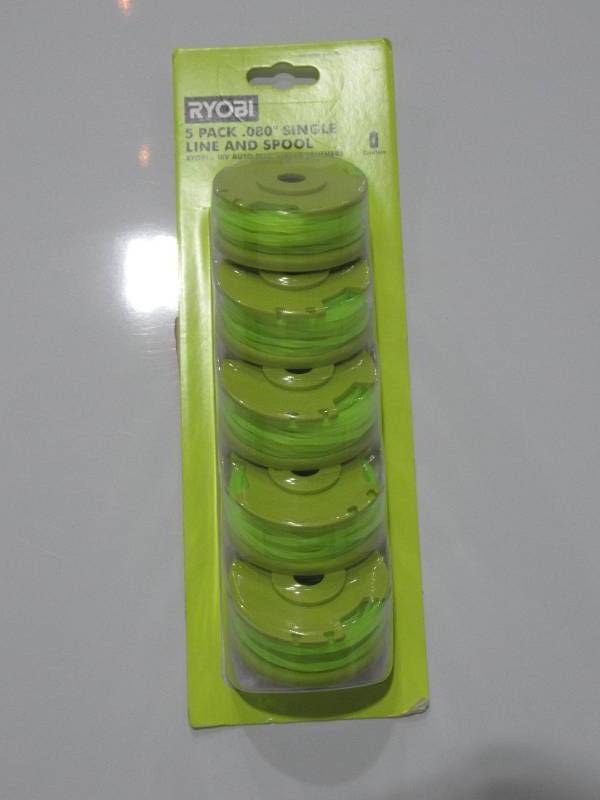 lot 10 image: RYOBI 0.080 in. Replacement Auto-Feed Line Spools (5-Pack)