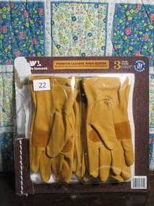 lot 22 image: Wells Lamont Premium Leather Work Gloves 3 Pair Pack - Medium