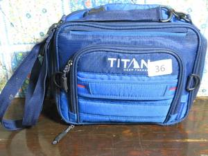 lot 36 image: Titan Deep Freeze Blue Expandable Lunch Box