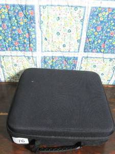 lot 76 image: LiveFit MD by Dr. Dubrow Handheld Percussive Massage Device w Case & Set of 6 Attachments