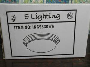 lot 88 image: E Lighting Flush Mount, White